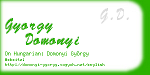 gyorgy domonyi business card